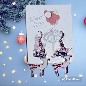 🎄🆕 Cool Christmas Rein Deer Drop Earrings